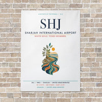 Thumbnail for Sharjah International Airport SHJ vertical canvas print - no frame - white background