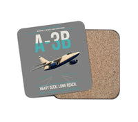 Thumbnail for A-3B Skywarrior design on gray 1 piece coaster