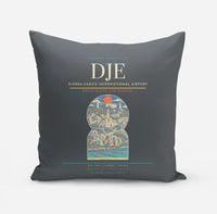 Thumbnail for Djerba-Zarzis International Airport (DJE) design on gray pillow