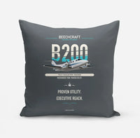 Thumbnail for Beechcraft King Air B200 design on gray pillow