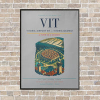 Thumbnail for Vitoria Airport VIT — Vitoria-Gasteiz vertical canvas print - framed - light gray background