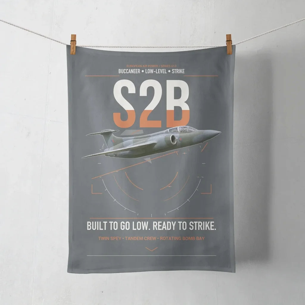 Blackburn Buccaneer S2B design on gray towel