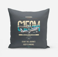 Thumbnail for Cessna 150M design on gray pillow
