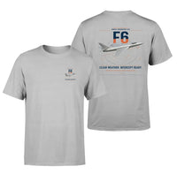 Thumbnail for Hawker Hunter F6 design on light gray t-shirt, double-side print