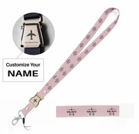 Thumbnail for Military Transport Airplane C 5 seat belt lanyard - pink with name