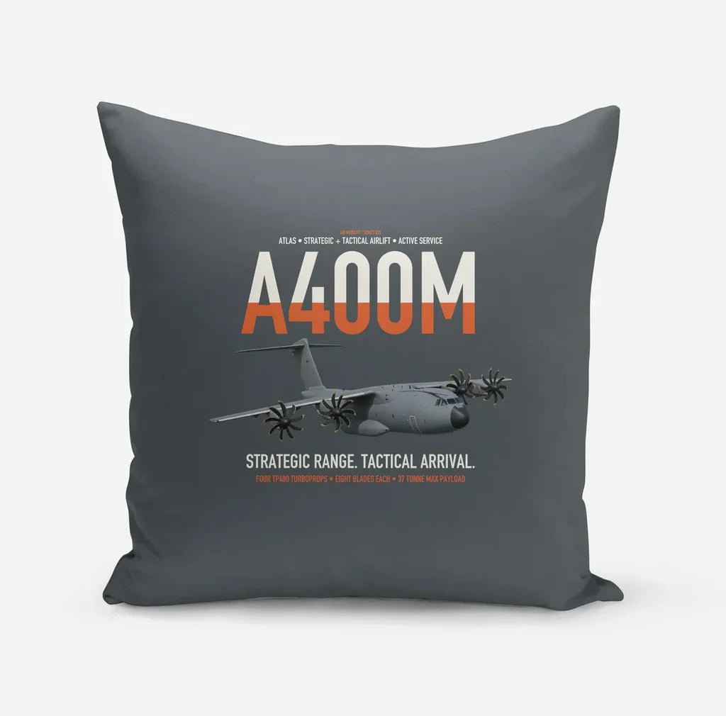 Airbus A400M Atlas design on gray pillow