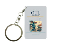 Thumbnail for Oulu Airport (OUL) design on light gray key chain