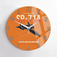 Thumbnail for SR-71A Blackbird design on orange no frame wall clock