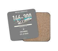 Thumbnail for BAe 146-300 design on gray 1 piece coaster