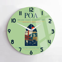 Thumbnail for Porto Alegre - Salgado Filho International Airport POA Wall-Clock No-Frame - Light Green