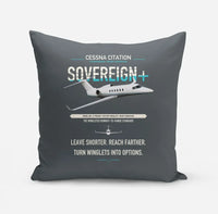 Thumbnail for Cessna Citation Sovereign+ design on gray pillow