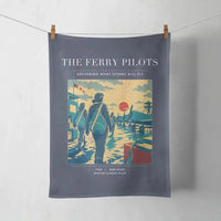 Thumbnail for VINTAGE G4503 - The Ferry Pilots - Designed Towels design on navyblue