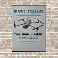 Thumbnail for DJI Mavic 3 Classic vertical canvas print - framed - light gray background