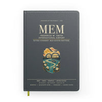 Thumbnail for Frederick W. Smith International Airport Memphis (MEM) design on gray notebook