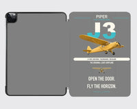 Thumbnail for Piper J-3 Cub design on gray ipad tablet case
