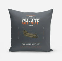 Thumbnail for Boeing CH-47F Chinook design on gray pillow
