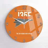Thumbnail for Saab J 35F Draken design on orange no frame wall clock