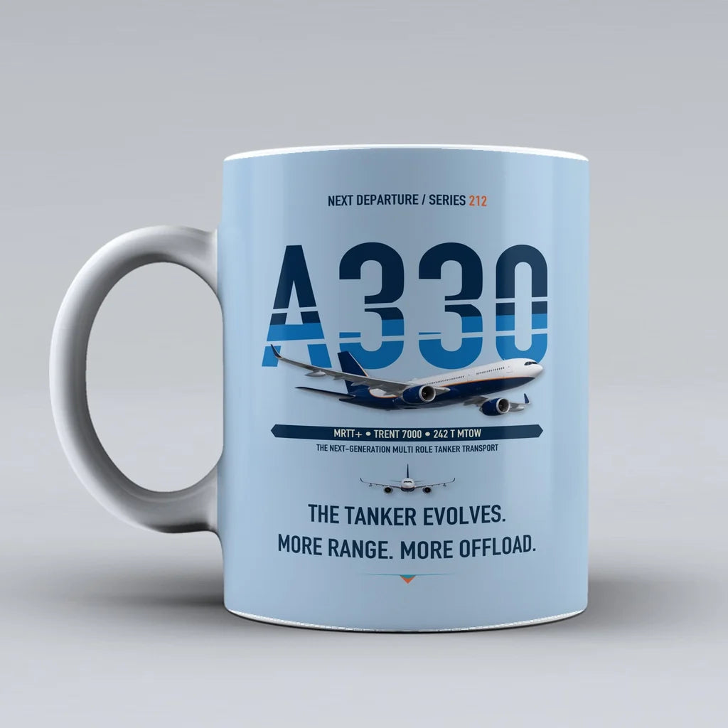 A330 MRTT+ Mug design on light blue airbus