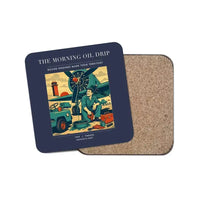 Thumbnail for The Morning Oil Drip - Designed Coasters design on navy blue 1-piece