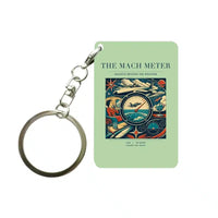 Thumbnail for VINTAGE G4115 - The Mach Meter - Designed Key Chain design on lightgreen