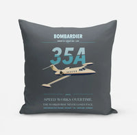 Thumbnail for Bombardier Learjet 35A design on gray pillow