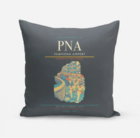 Thumbnail for Pamplona Airport (PNA) design on gray pillow