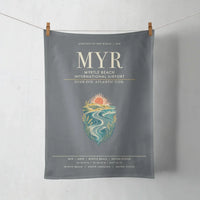 Thumbnail for Myrtle Beach International Airport (MYR) design on gray towel