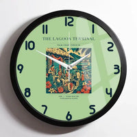 Thumbnail for VINTAGE G4057 - The Lagoon Terminal - Designed Wall Clocks design on lightgreen framed
