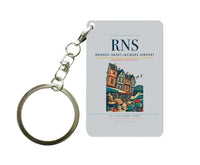 Thumbnail for Rennes–Saint-Jacques Airport (RNS) design on light gray key chain