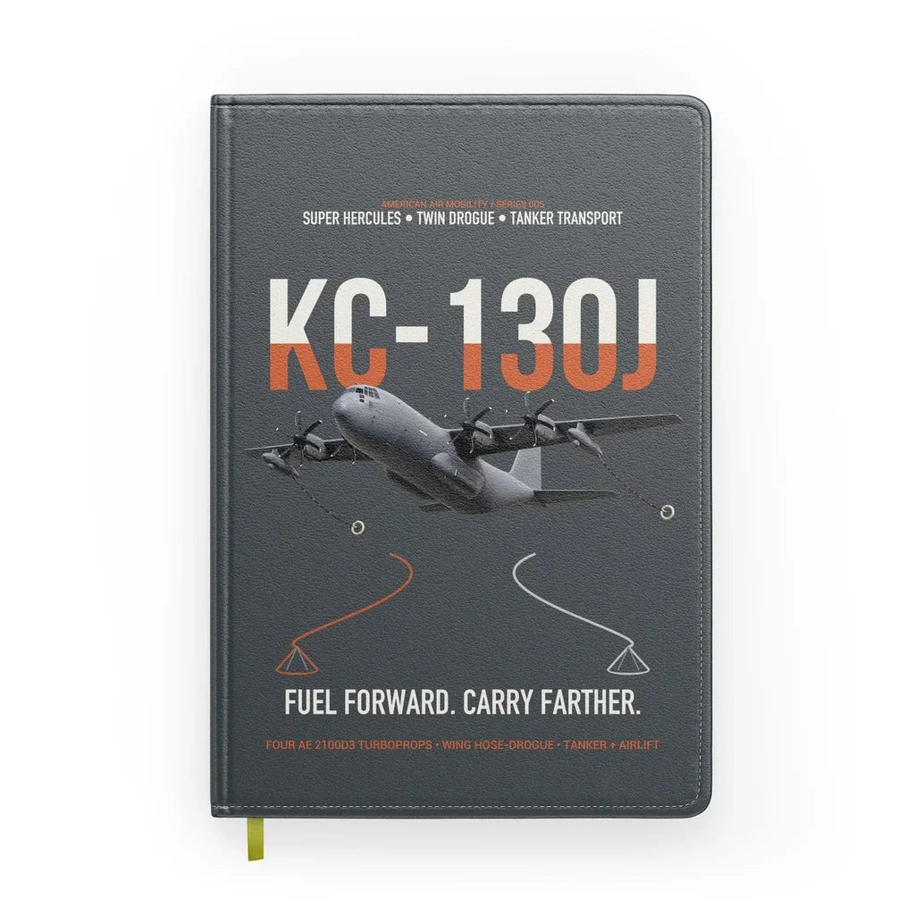 KC-130J SUPER HERCULES design on gray notebook