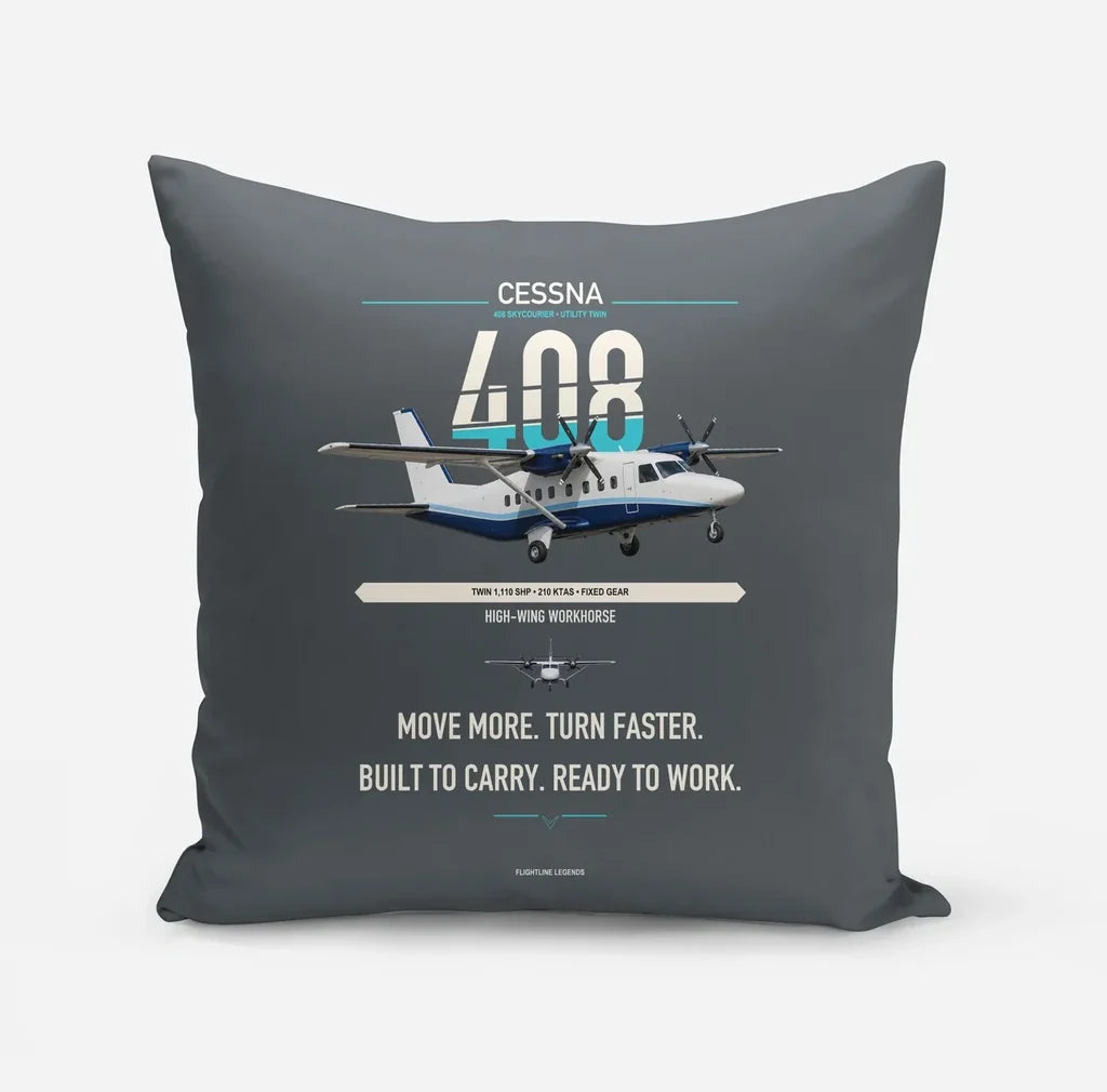 Cessna 408 SkyCourier design on gray pillow