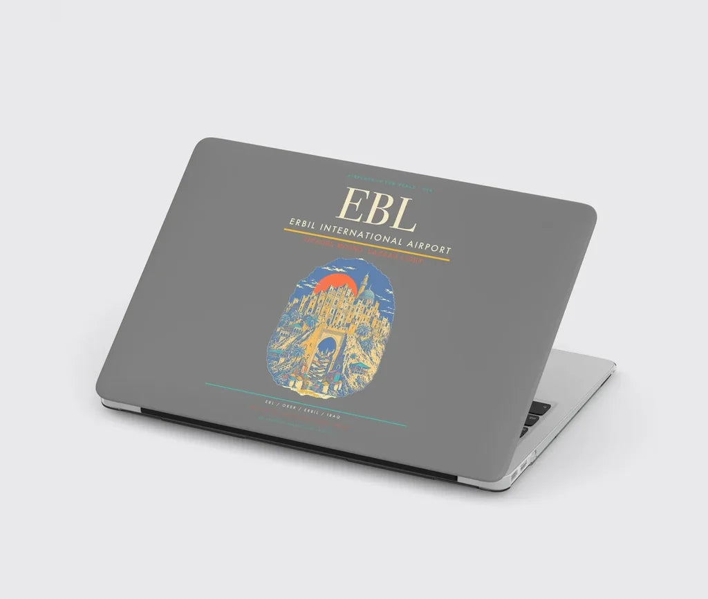 Erbil International Airport (EBL) design on gray MacBook case