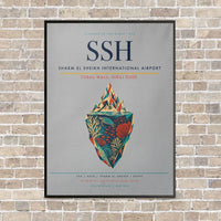 Thumbnail for Sharm El Sheikh International Airport SSH vertical canvas print - framed - light gray background