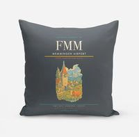 Thumbnail for Memmingen Airport (FMM) design on gray pillow