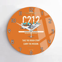Thumbnail for CASA C-212-400 Aviocar design on orange no frame wall clock