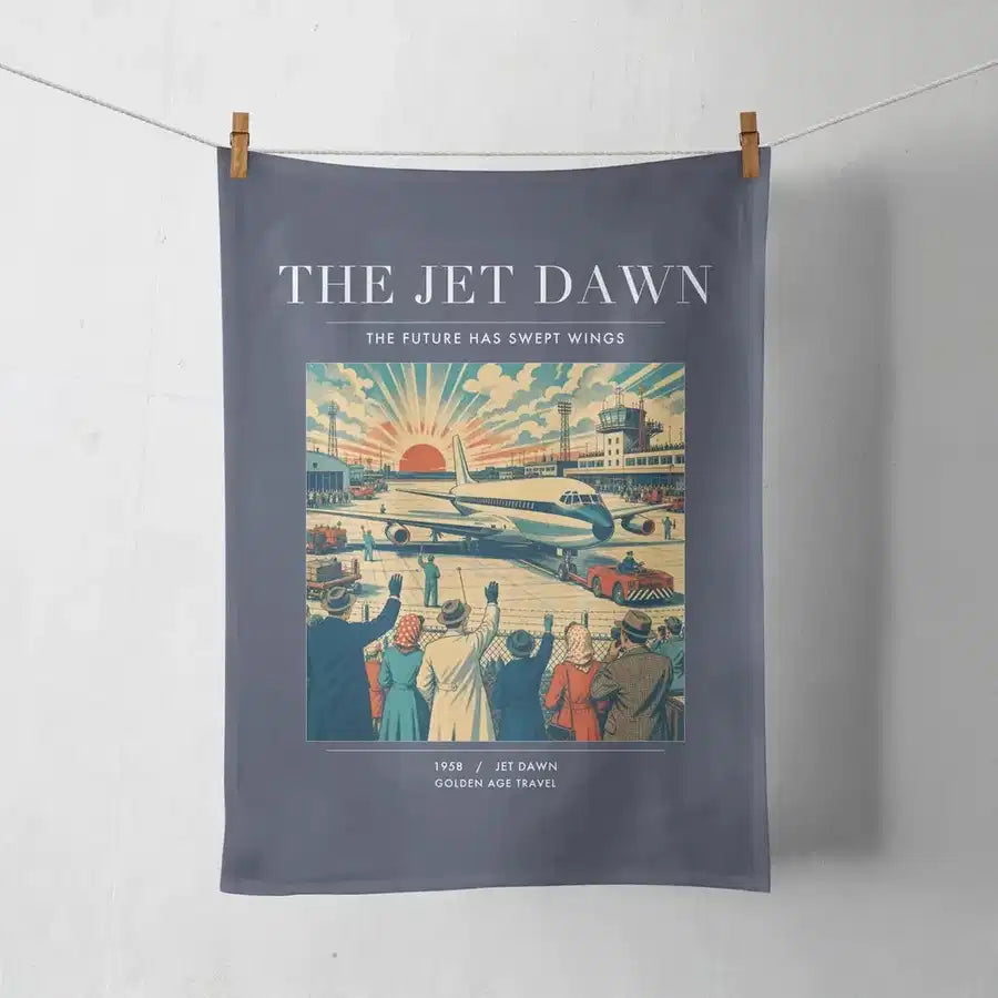 VINTAGE G4113 - The Jet Dawn - Designed Towels design on navyblue