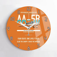 Thumbnail for Grumman American AA-5B Tiger design on orange no frame wall clock