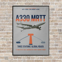 Thumbnail for Airbus A330 MRTT vertical canvas print - framed - light gray background