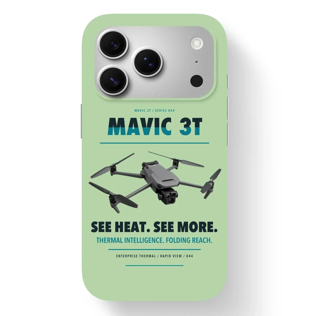DJI Mavic 3 Thermal Case design on light green iphone case