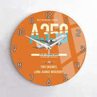 Thumbnail for Airbus A350-900 design on orange no frame wall clock