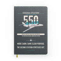 Thumbnail for Cessna Citation 550 - Citation II design on gray notebook