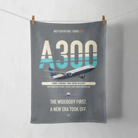 Thumbnail for Airbus A300B2 design on gray towel