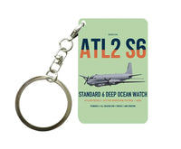 Thumbnail for Atlantique 2 Standard 6 design on light green designed key chain, double-side print