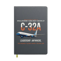 Thumbnail for C-32A Air Force Two Global Reach design on gray notebook