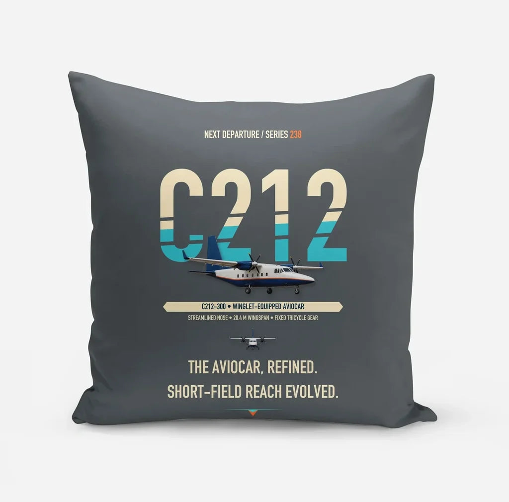 CASA C-212-300 Aviocar design on gray pillow