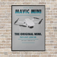 Thumbnail for DJI Mavic Mini vertical canvas print - framed - light gray background