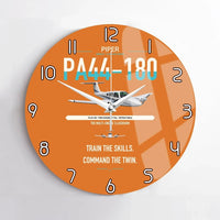 Thumbnail for Piper PA-44-180 Seminole design on orange no frame wall clock