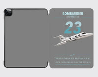 Thumbnail for Bombardier Learjet 23 design on gray ipad tablet case