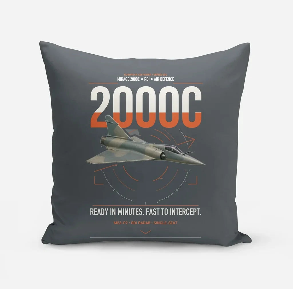 Dassault Mirage 2000C RDI design on gray pillow