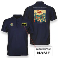 Thumbnail for VINTAGE G4476 - The Seawall Promenade Pass - Double-Side Polo T-Shirt design on navyblue+name